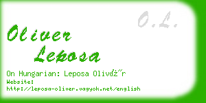 oliver leposa business card